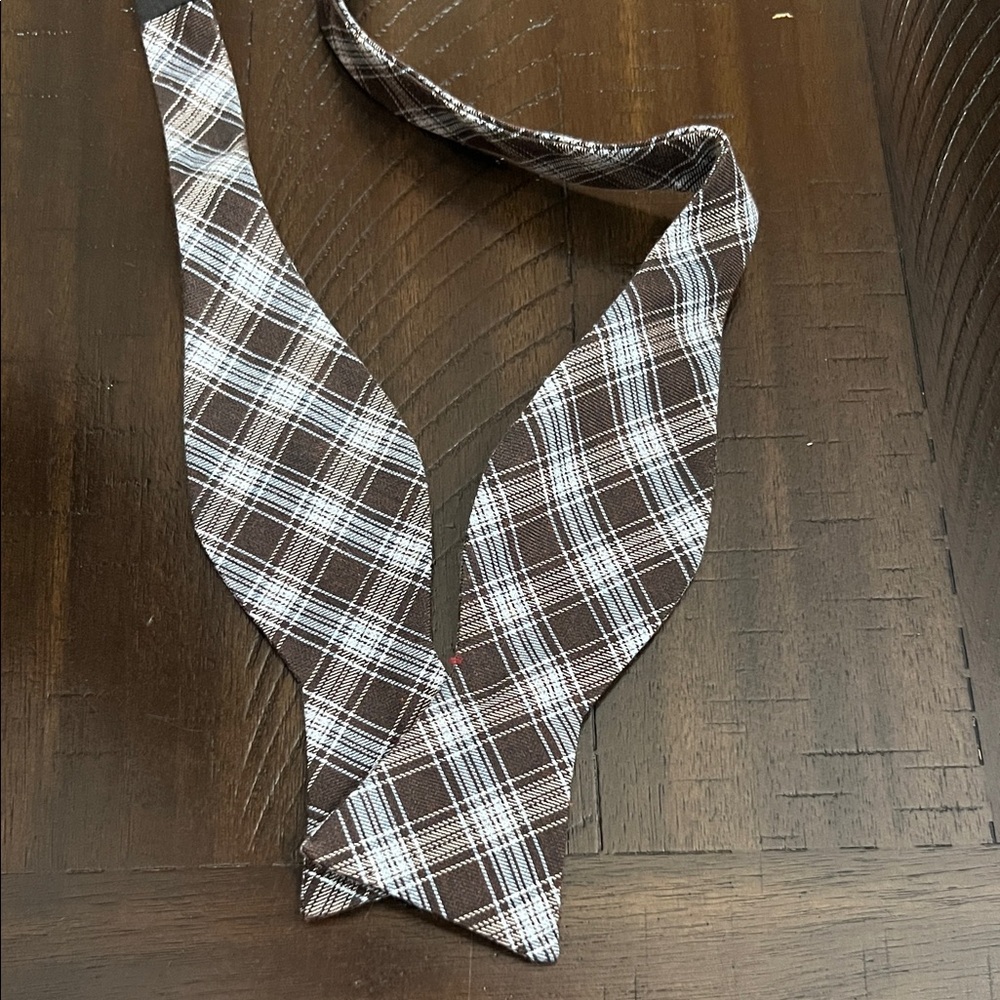 Ted Baker Brown Plaid Bow Tie